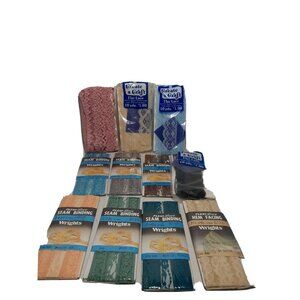 Vintage Lot 11 New Lace Tape Mixed Colors Wrights, 50 + yards